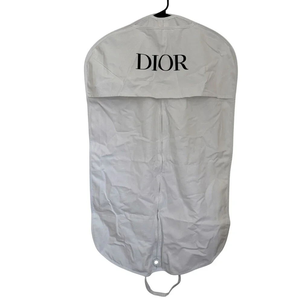 Dior White Garment Bag Suit Dress Travel Storage Cover Hanging Dust Bag Large